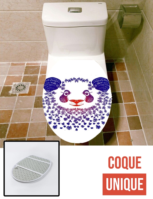 Housse de toilette - Décoration abattant wc Happy Panda