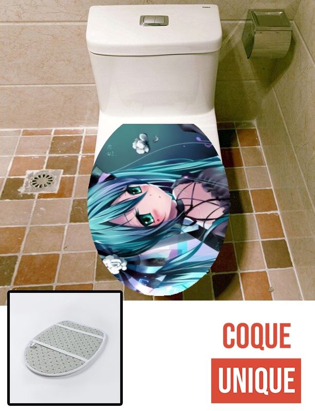 Housse de toilette - Décoration abattant wc Hatsune Miku Sadness