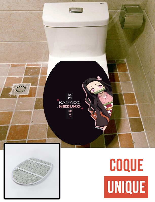 Housse de toilette - Décoration abattant wc I am Kamado Nezuka