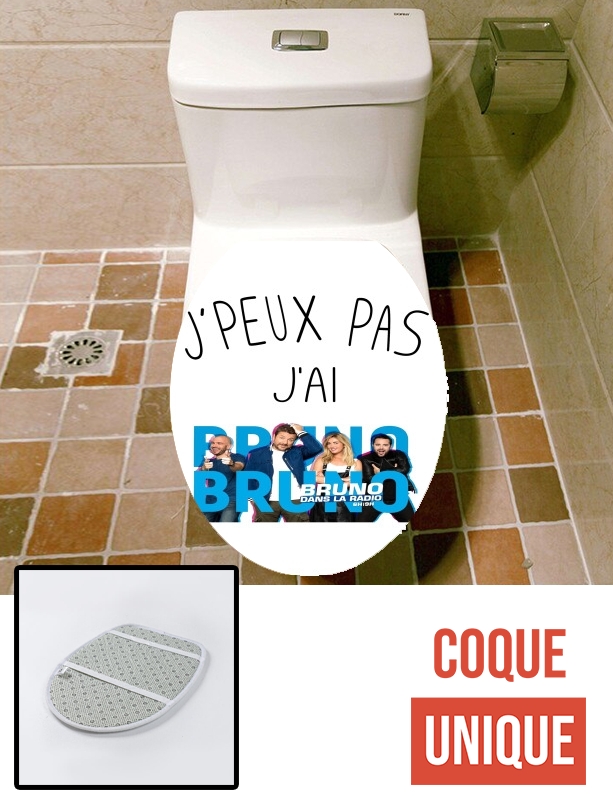 Housse de toilette - Décoration abattant wc Je peux pas j'ai bruno dans la radio