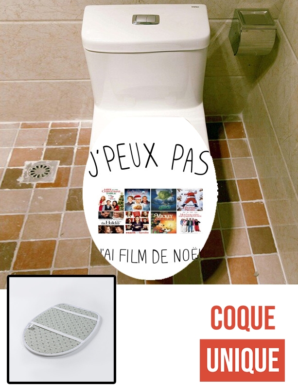 Housse de toilette - Décoration abattant wc Je peux pas jai film de noel