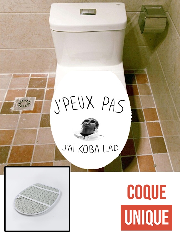 Housse de toilette - Décoration abattant wc Je peux pas j'ai Koba lad