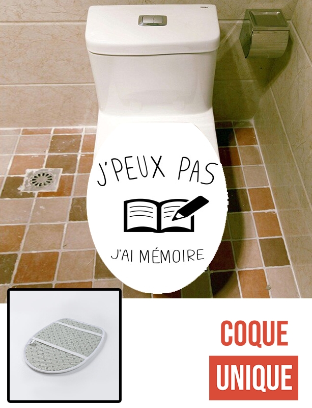 Housse de toilette - Décoration abattant wc Je peux pas j'ai mémoire