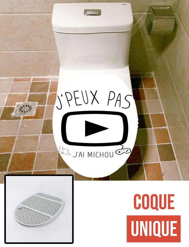 Housse de toilette - Décoration abattant wc Je peux pas j'ai Michou