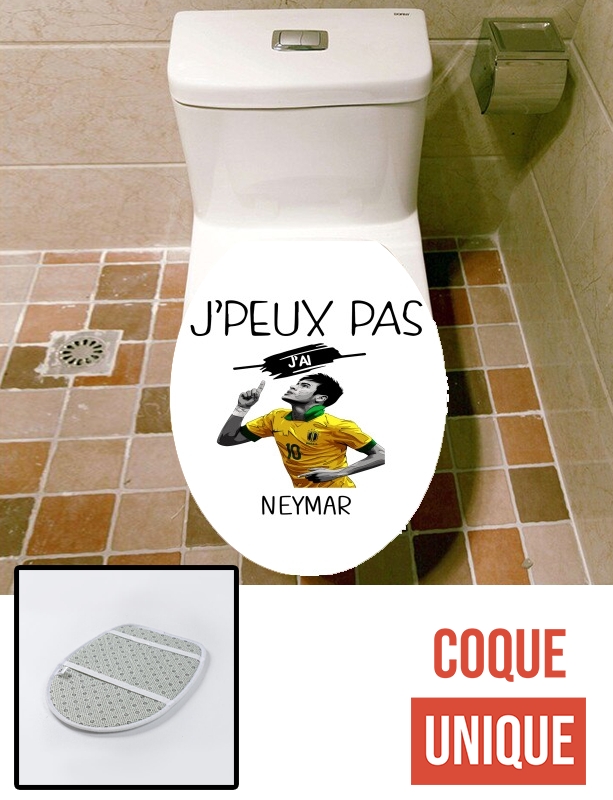 Housse de toilette - Décoration abattant wc Je peux pas j'ai Neymar