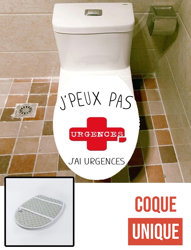 Housse de toilette - Décoration abattant wc Je peux pas j'ai urgences