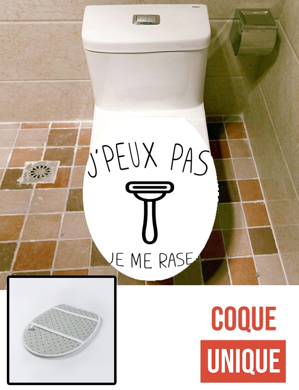 Housse de toilette - Décoration abattant wc Je peux pas je me rase