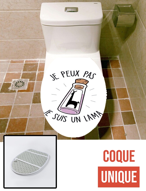 Housse de toilette - Décoration abattant wc Je peux pas je suis un lama - Kuzko