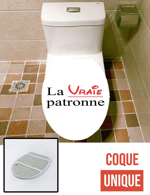 Housse de toilette - Décoration abattant wc La vraie patronne