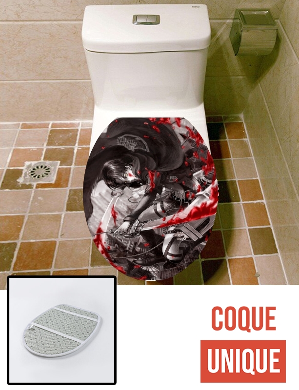 Housse de toilette - Décoration abattant wc Livai Ackerman Black And White