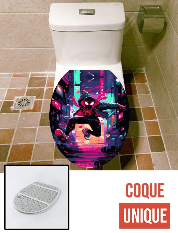 Housse de toilette - Décoration abattant wc Miles neon street 