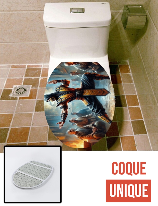 Housse de toilette - Décoration abattant wc Mortal Scorpio