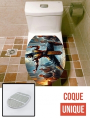 Housse de toilette - Décoration abattant wc Mortal Scorpio