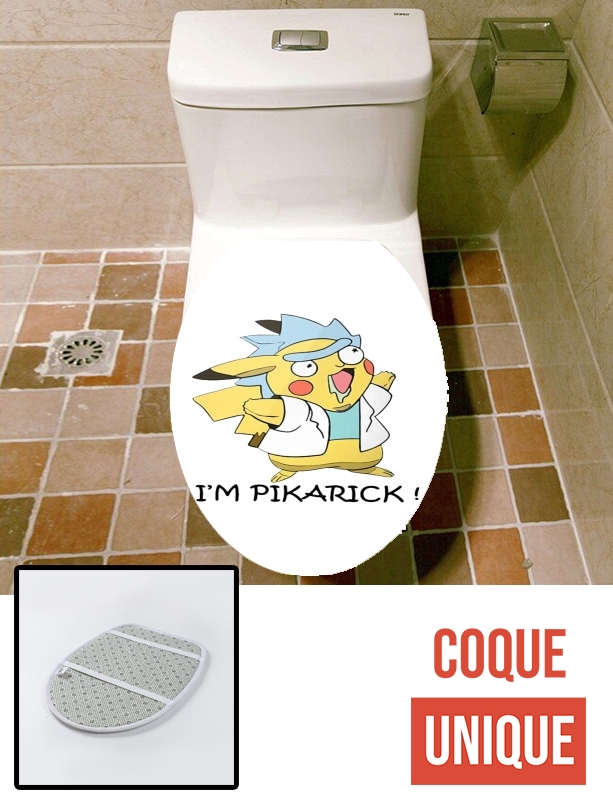 Housse de toilette - Décoration abattant wc Pikarick - Rick Sanchez And Pikachu 