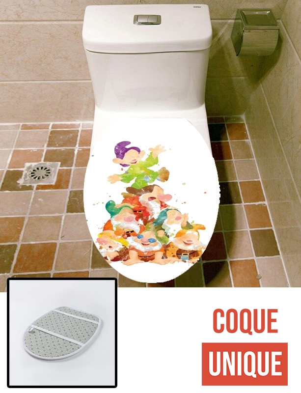 Housse de toilette - Décoration abattant wc Les Septs nains