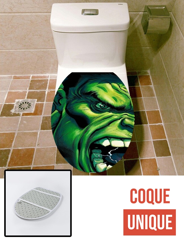 Housse de toilette - Décoration abattant wc The Angry Green V1