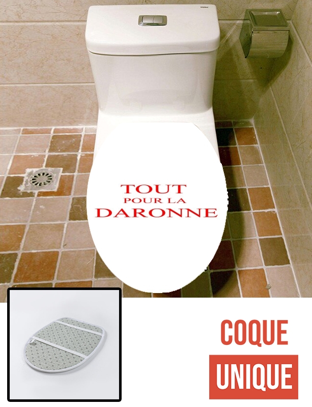 Housse de toilette - Décoration abattant wc Tour pour la daronne