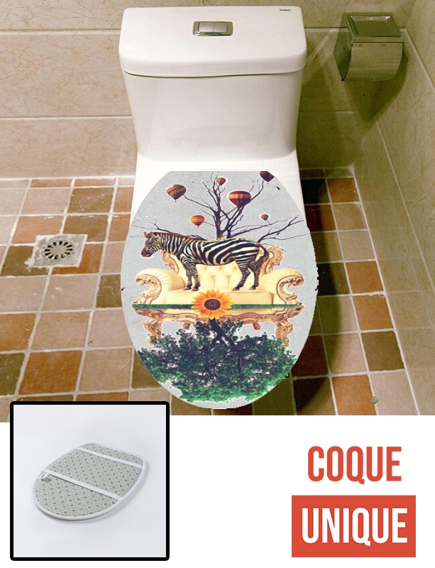 Housse de toilette - Décoration abattant wc The World Upside Done