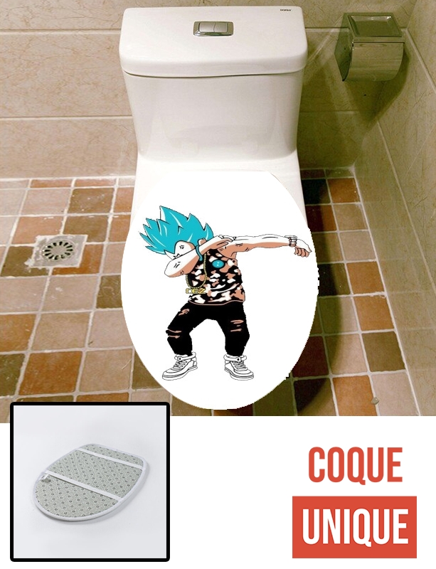 Housse de toilette - Décoration abattant wc Vegeta Sayian God Dab