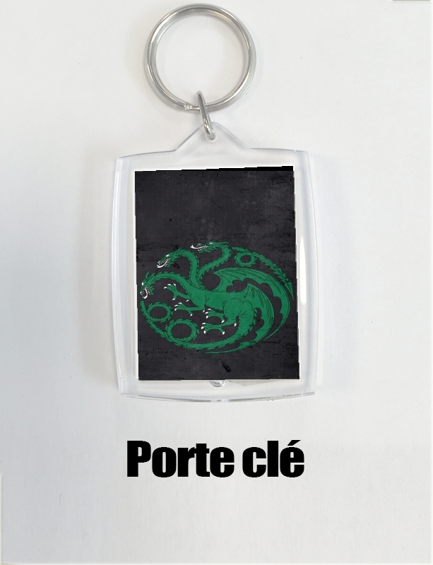 Porte clé photo Flag Dragon House Green