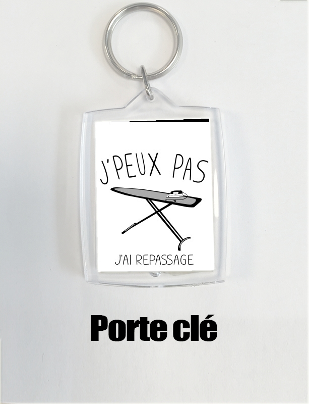 Porte clé photo Je peux pas jai repassage