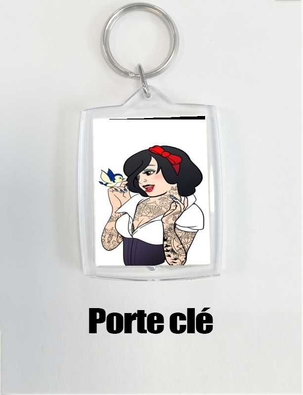 Porte clé photo Snow White Tattoo Bird