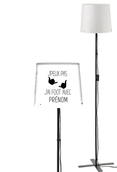 Lampadaire Je peux pas j'ai foot avec Prénom - A personnaliser