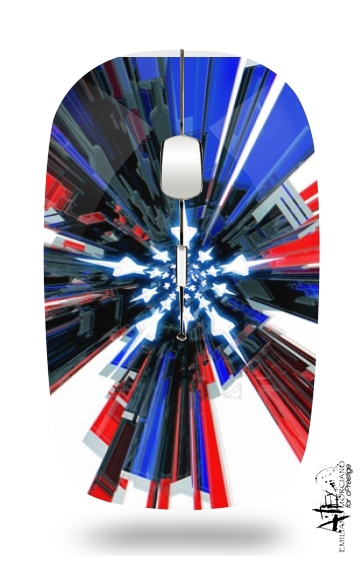 Souris sans fil avec récepteur usb Drapeau USA Mecha