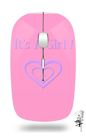 Souris sans fil avec récepteur usb C'est une fille ! Cadeau Naissance