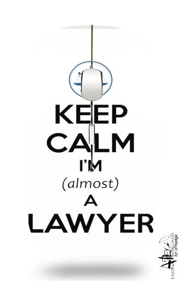 Souris sans fil avec récepteur usb Keep calm i am almost a lawyer cadeau étudiant en droit