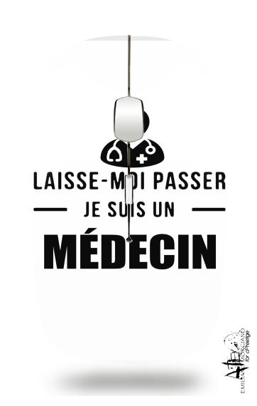 Souris sans fil avec récepteur usb Laisse moi passer je suis medecin