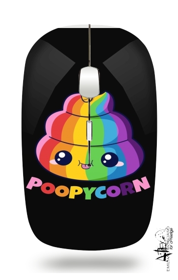 Souris sans fil avec récepteur usb Poopycorn Caca Licorne