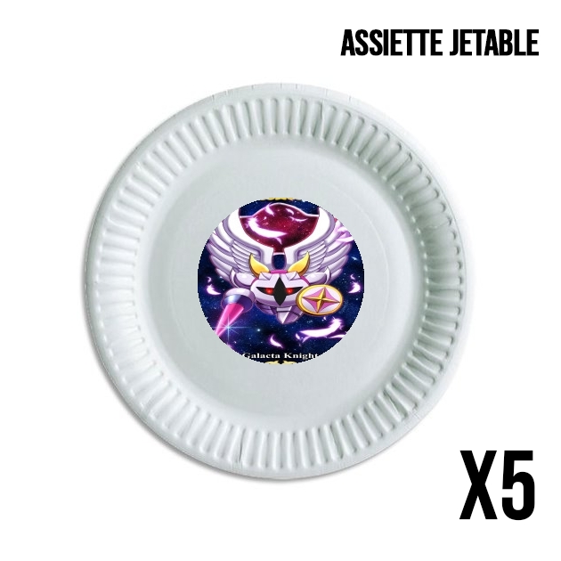 Pack de 5 assiettes jetable Galacta Knight