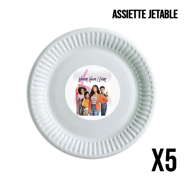 Pack de 5 assiettes jetable Mes premières fois