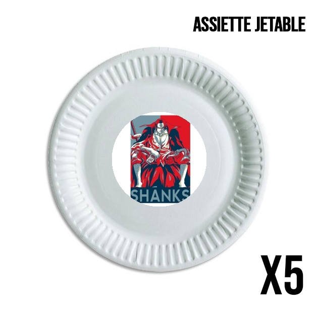 Pack de 5 assiettes jetable Shanks Propaganda