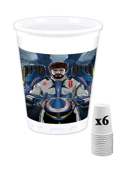 Pack de 6 Gobelets Alonso mechformer  racing driver 