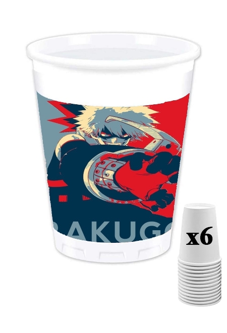 Pack de 6 Gobelets Bakugo Katsuki propaganda art