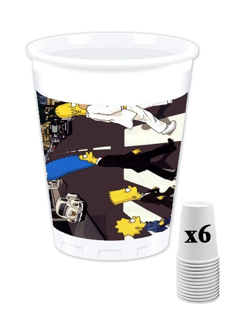 Pack de 6 Gobelets Beatles meet the simpson