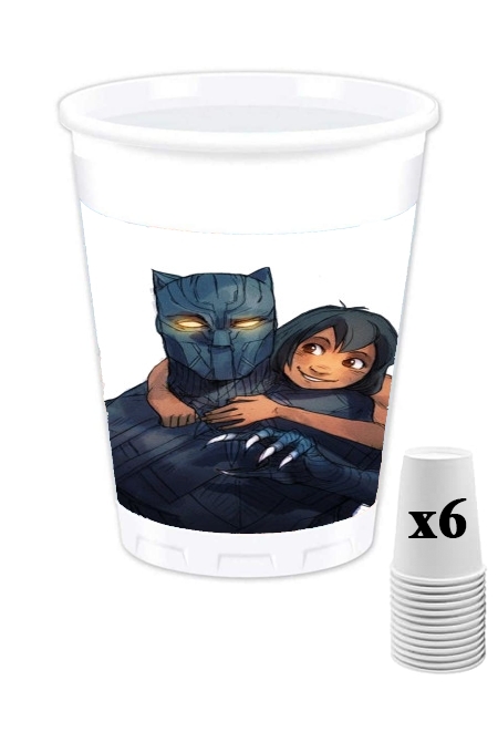 Pack de 6 Gobelets Black Panther x Mowgli