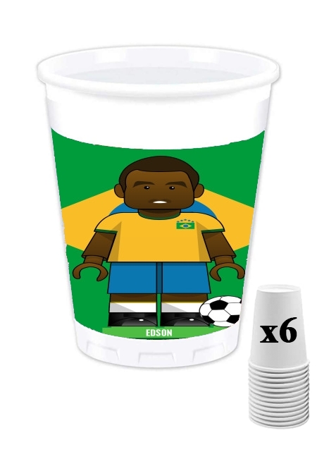 Pack de 6 Gobelets Bricks Collection: Brasil Edson