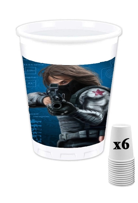 Pack de 6 Gobelets Bucky Barnes Aka Winter Soldier