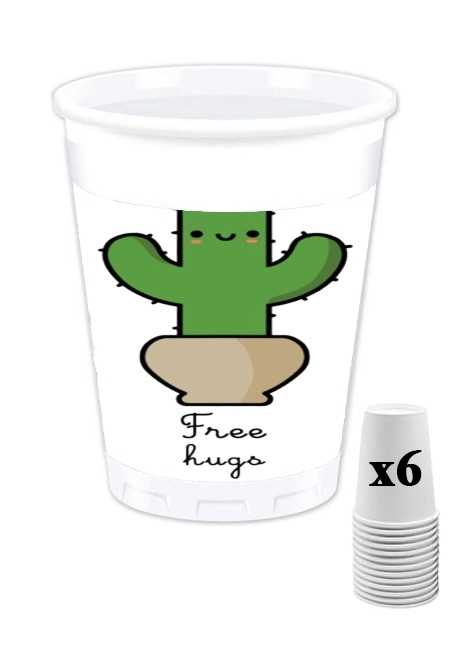 Pack de 6 Gobelets Cactus Free Hugs