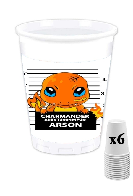 Pack de 6 Gobelets Charmander Jail