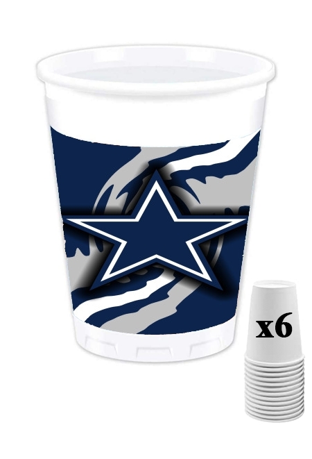 Pack de 6 Gobelets dallas cow boys