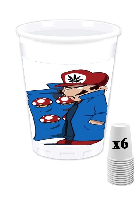 Pack de 6 Gobelets Dealer Mushroom Feat Wario