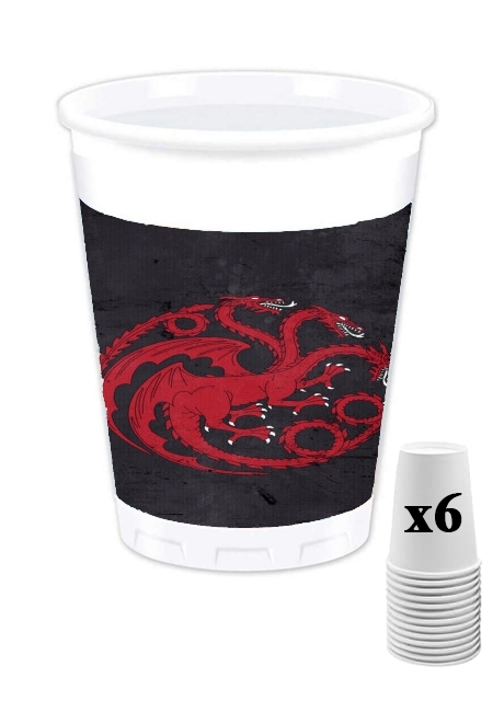 Pack de 6 Gobelets Flag Dragon House Red