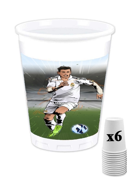 Pack de 6 Gobelets Football Stars: Gareth Bale