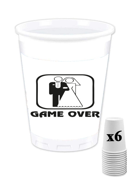 Pack de 6 Gobelets Game OVER Wedding