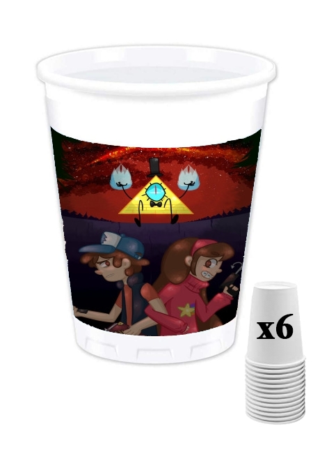 Pack de 6 Gobelets Gravity Falls Monster bill cipher Wheel