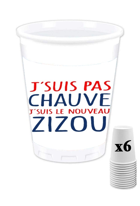 Pack de 6 Gobelets Je ne suis pas chauve Je suis le nouveau ZiZou